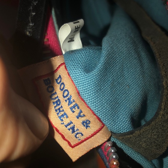 Dooney & Bourke Scribble Crayon Hearts Leather Pochette Bag Purse Y2K - Picture 8 of 12